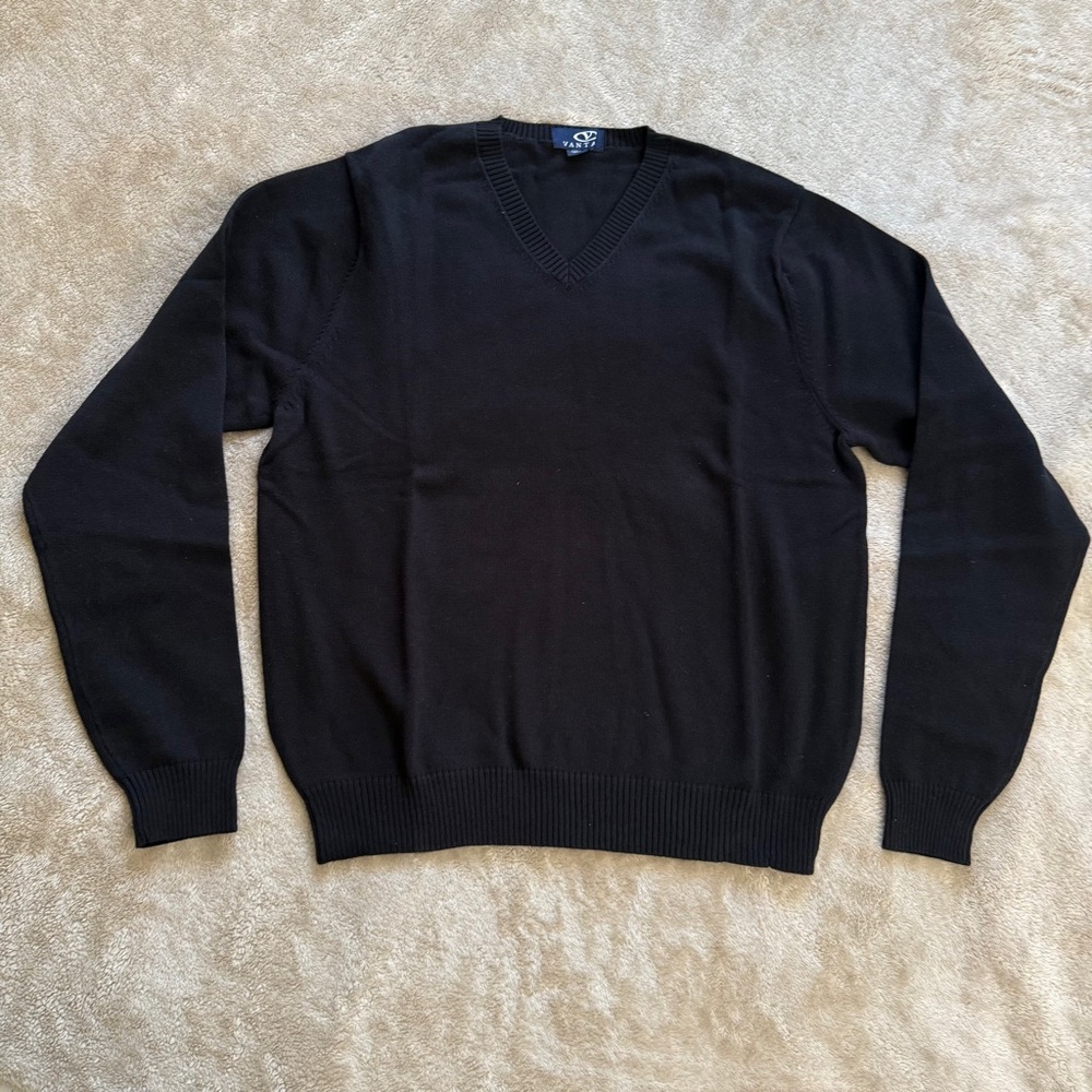 New Black V-Neck Sweater Size XSM